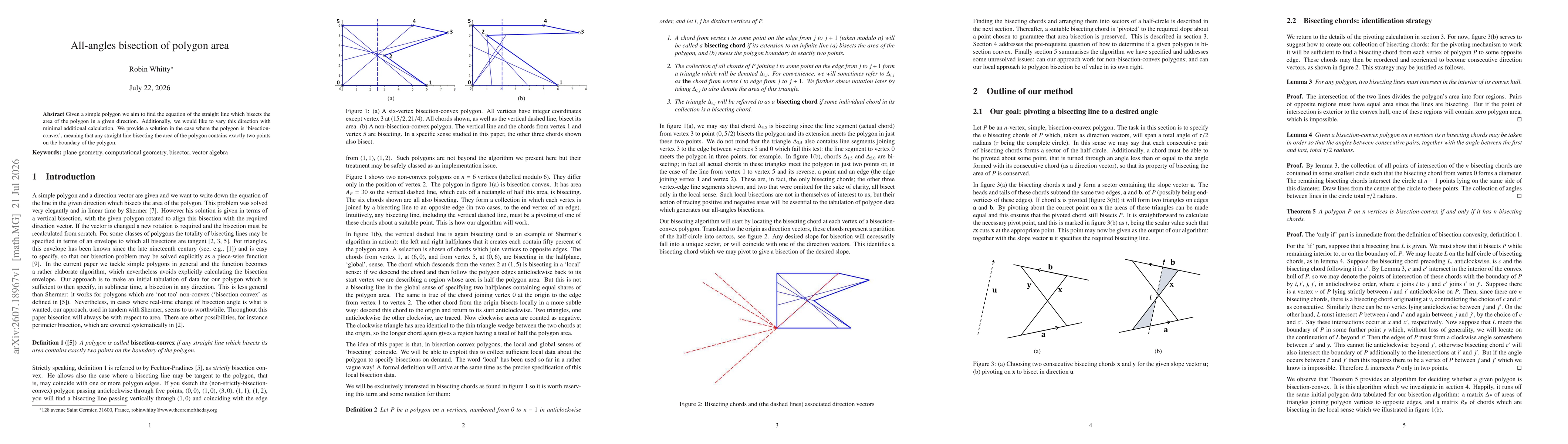 Thumbnail for All-angles bisection of polygon area