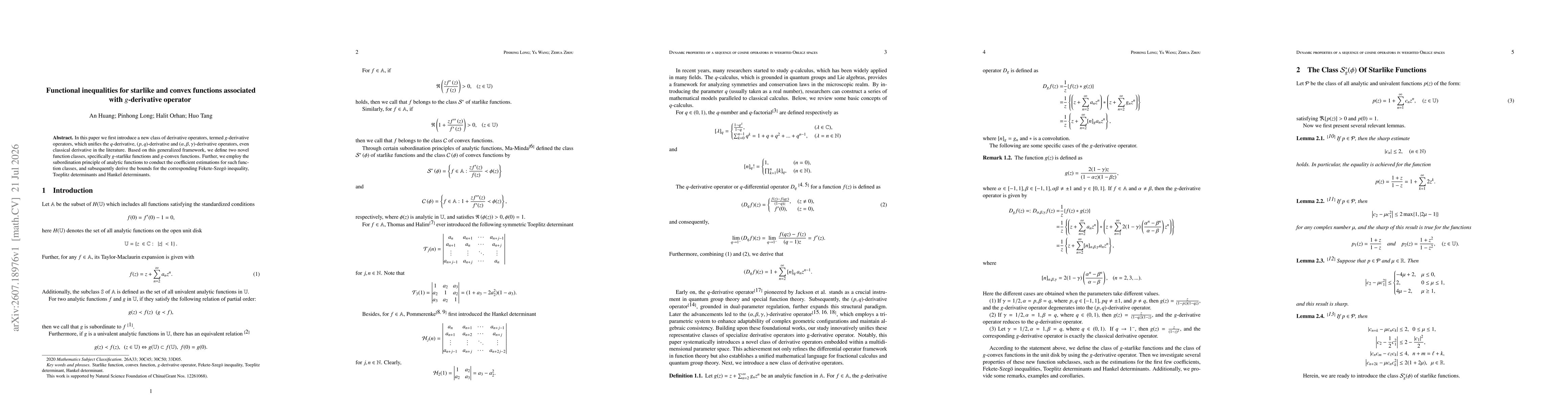 Thumbnail for Functional inequalities for starlike and convex functions associated with $g$-derivative operator
