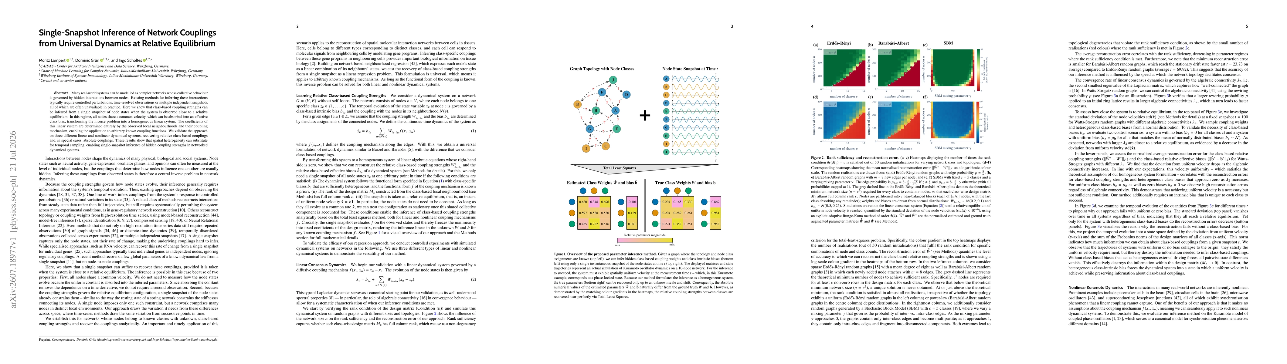 Thumbnail for Single-Snapshot Inference of Network Couplings from Universal Dynamics at Relative Equilibrium