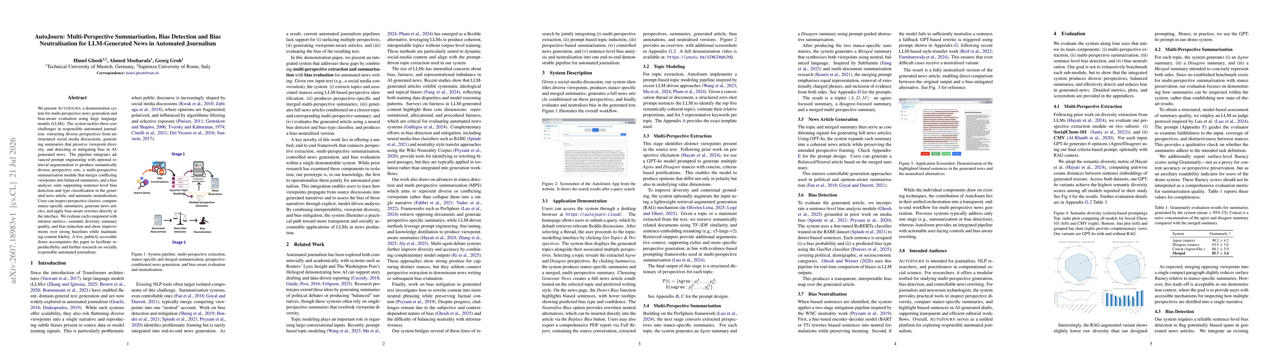 Thumbnail for AutoJourn: Multi-Perspective Summarisation, Bias Detection and Bias Neutralisation for LLM-Generated News in Automated Journalism