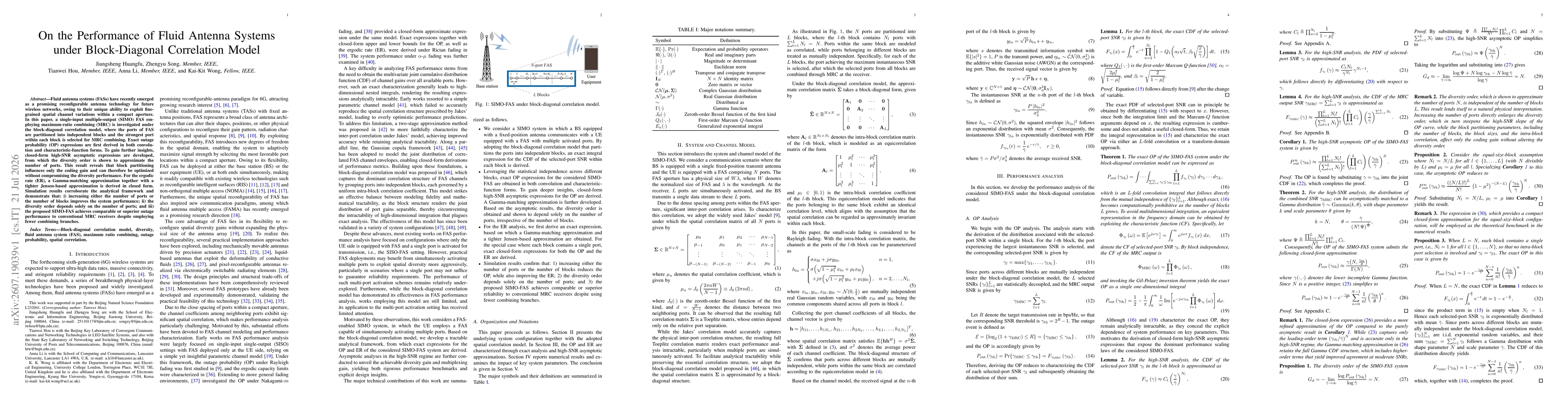 Thumbnail for On the Performance of Fluid Antenna Systems under Block-Diagonal Correlation Model