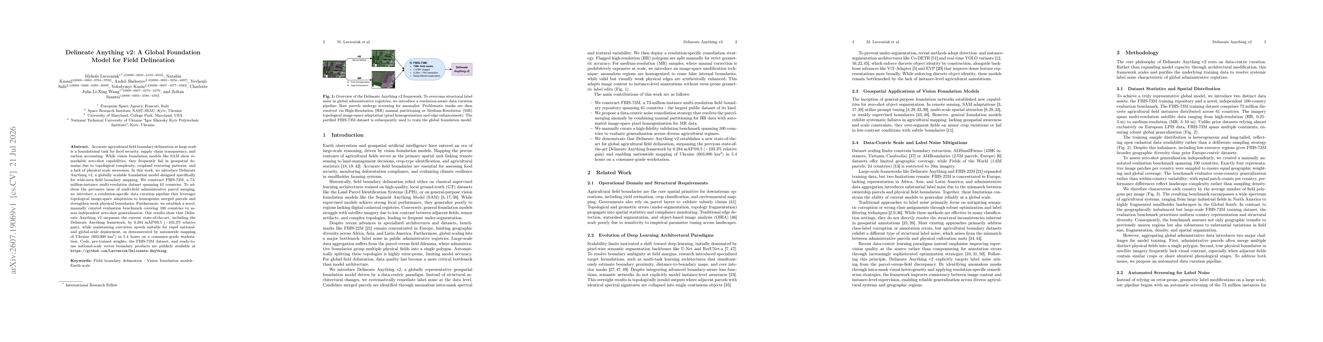Thumbnail for Delineate Anything v2: A Global Foundation Model for Field Delineation