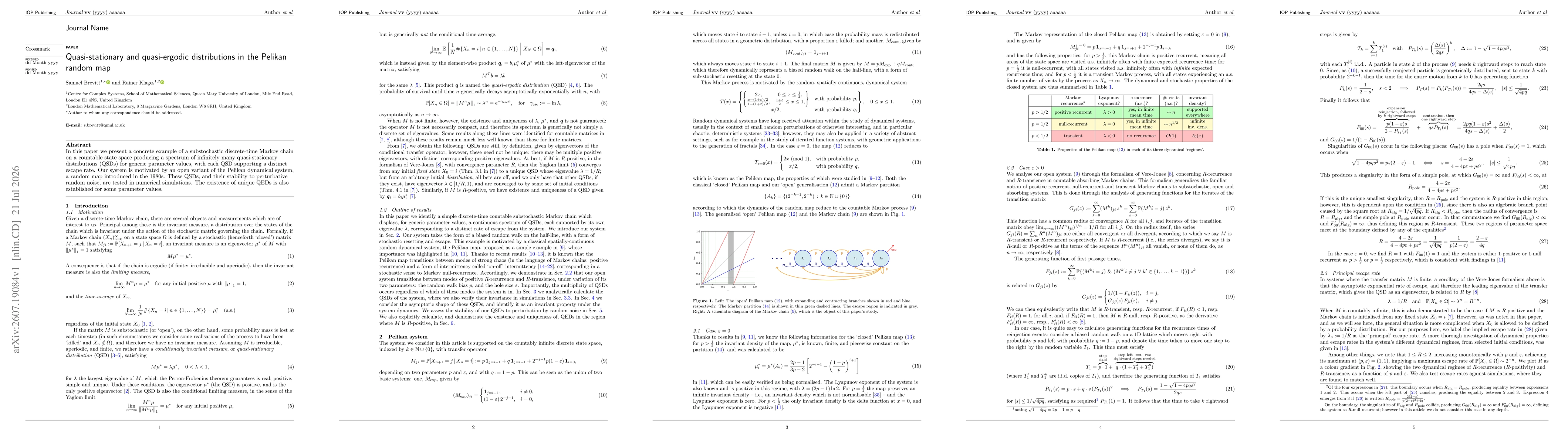 Thumbnail for Quasi-stationary and quasi-ergodic distributions in the Pelikan random map