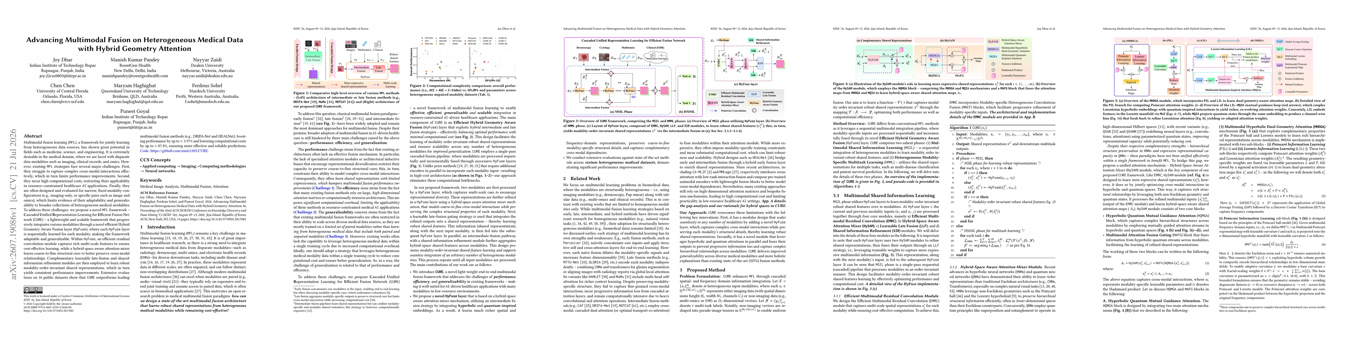 Thumbnail for Advancing Multimodal Fusion on Heterogeneous Medical Data with Hybrid Geometry Attention