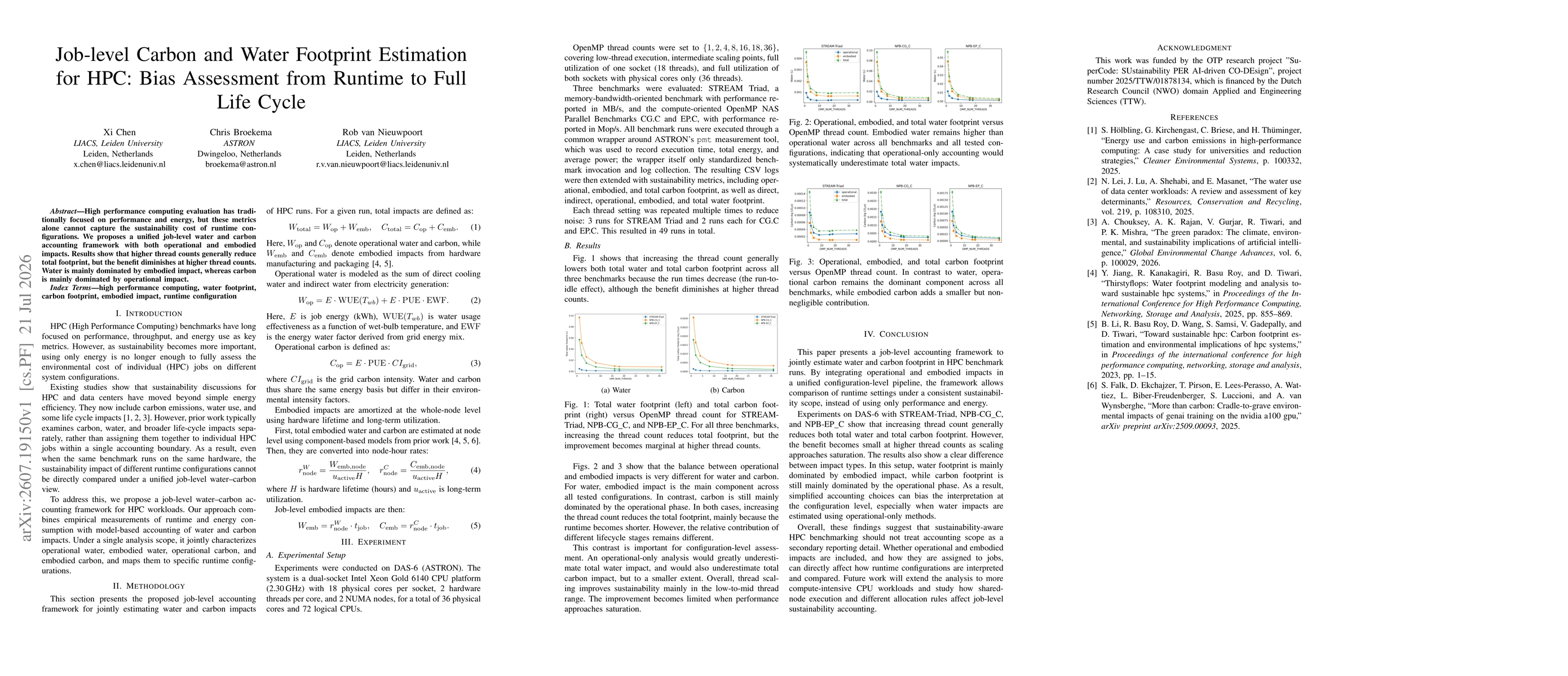 Thumbnail for Job-level Carbon and Water Footprint Estimation for HPC: Bias Assessment from Runtime to Full Life Cycle