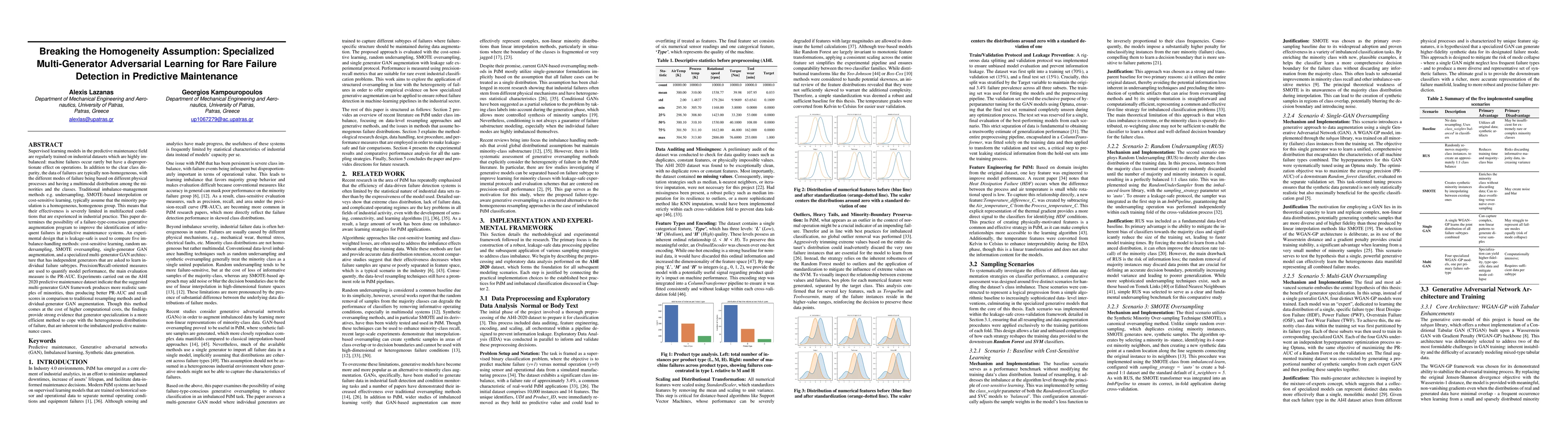 Thumbnail for Breaking the Homogeneity Assumption: Specialized Multi-Generator Adversarial Learning for Rare Failure Detection in Predictive Maintenance