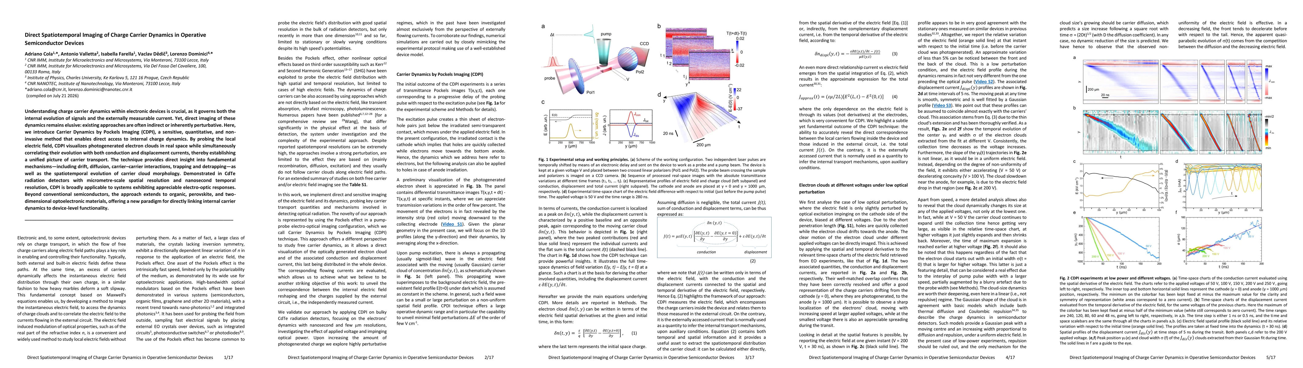 Thumbnail for Direct Spatiotemporal Imaging of Charge Carrier Dynamics in Operative Semiconductor Devices