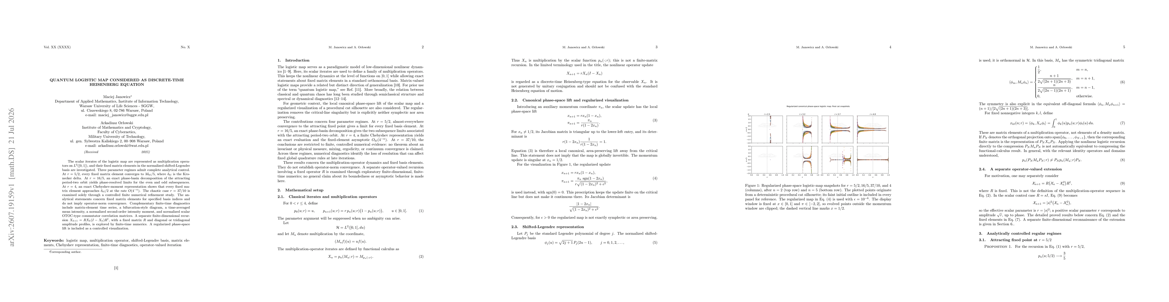 Thumbnail for Quantum logistic map considered as discrete-time Heisenberg equation