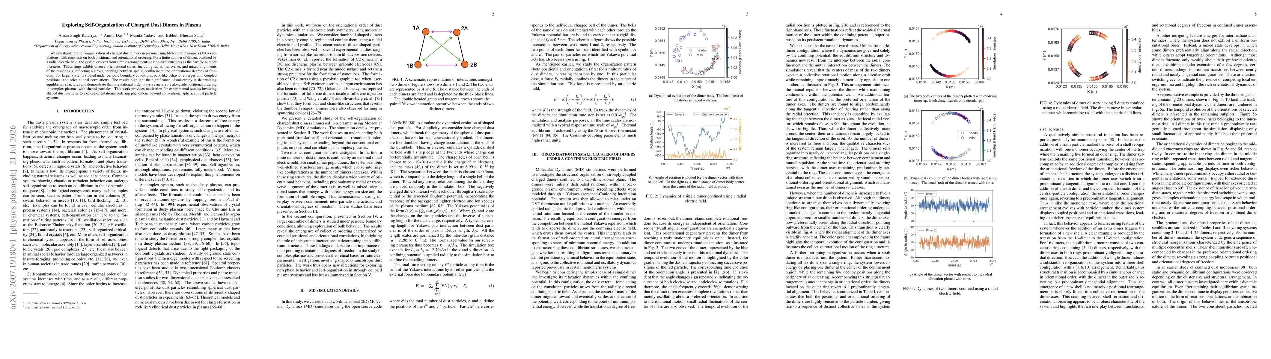 Thumbnail for Exploring Self-Organization of Charged Dust Dimers in Plasma