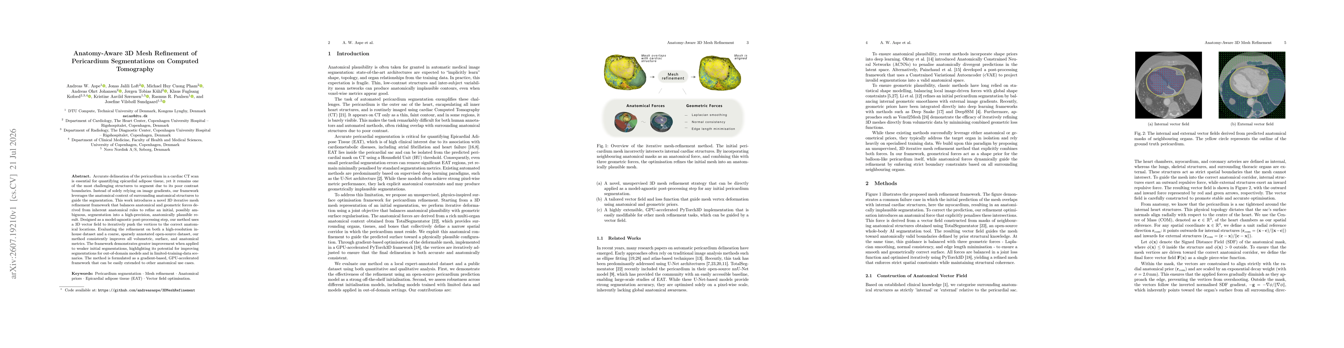 Thumbnail for Anatomy-Aware 3D Mesh Refinement of Pericardium Segmentations on Computed Tomography