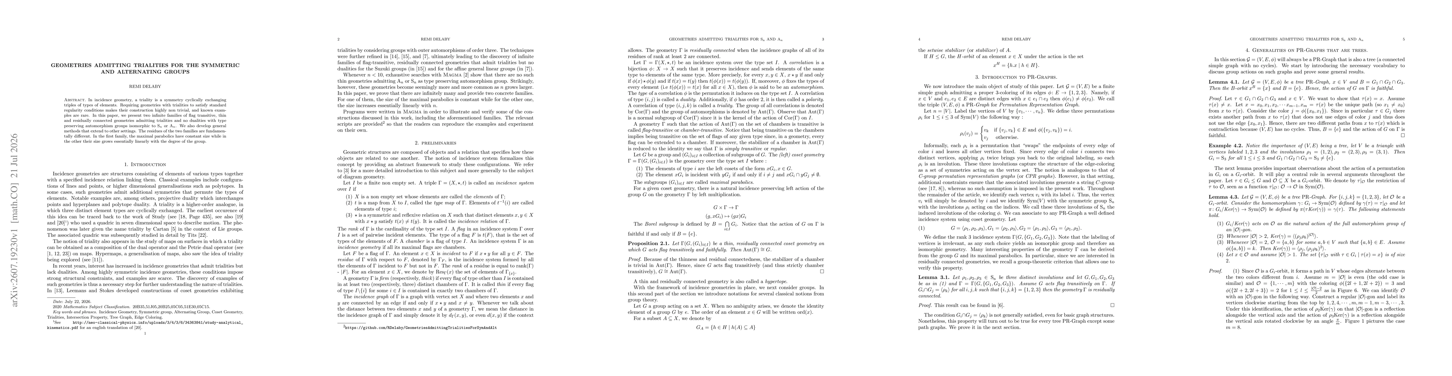 Thumbnail for Geometries admitting trialities for the symmetric and alternating groups