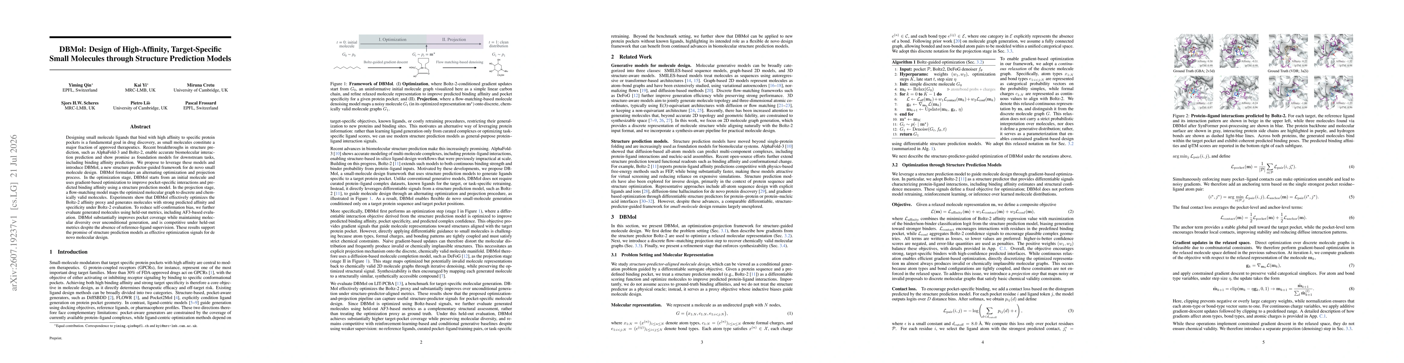 Thumbnail for DBMol: Design of High-Affinity, Target-Specific Small Molecules through Structure Prediction Models