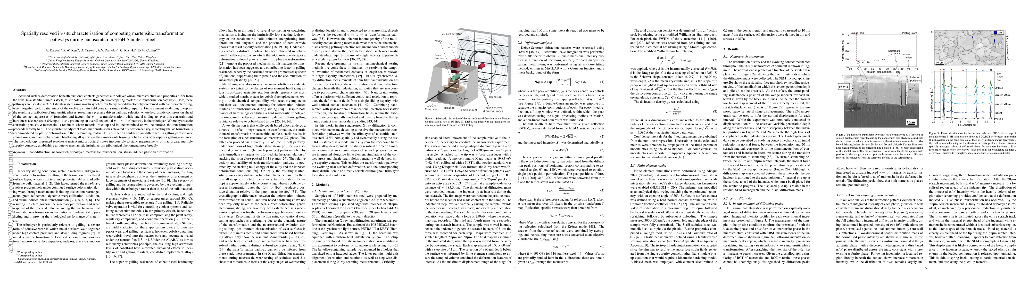 Thumbnail for Spatially resolved in-situ characterisation of competing martensitic transformation pathways during nanoscratch in 316H Stainless Steel