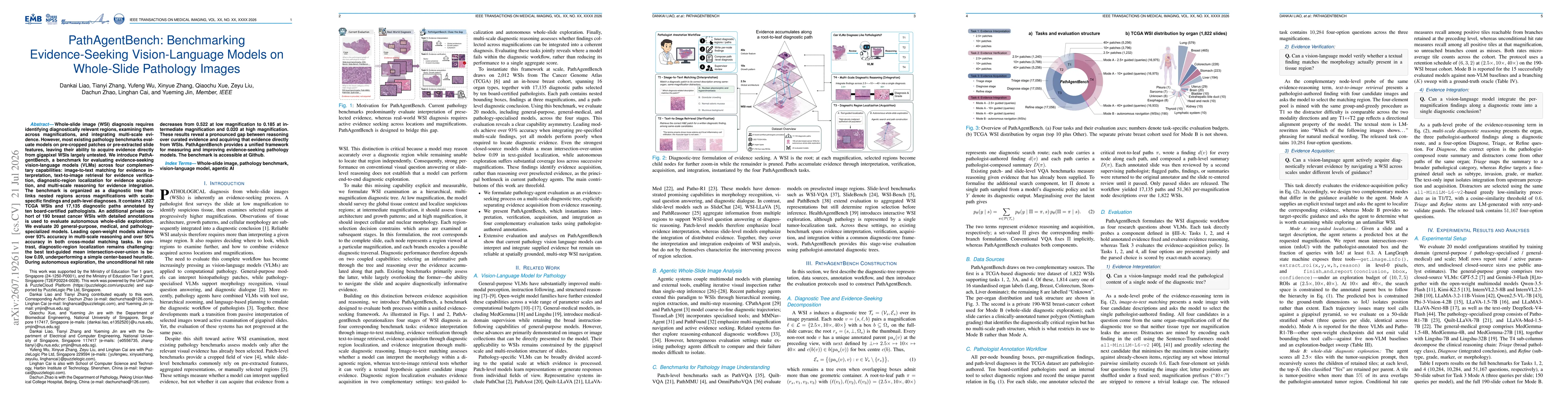 Thumbnail for PathAgentBench: Benchmarking Evidence-Seeking Vision-Language Models on Whole-Slide Pathology Image