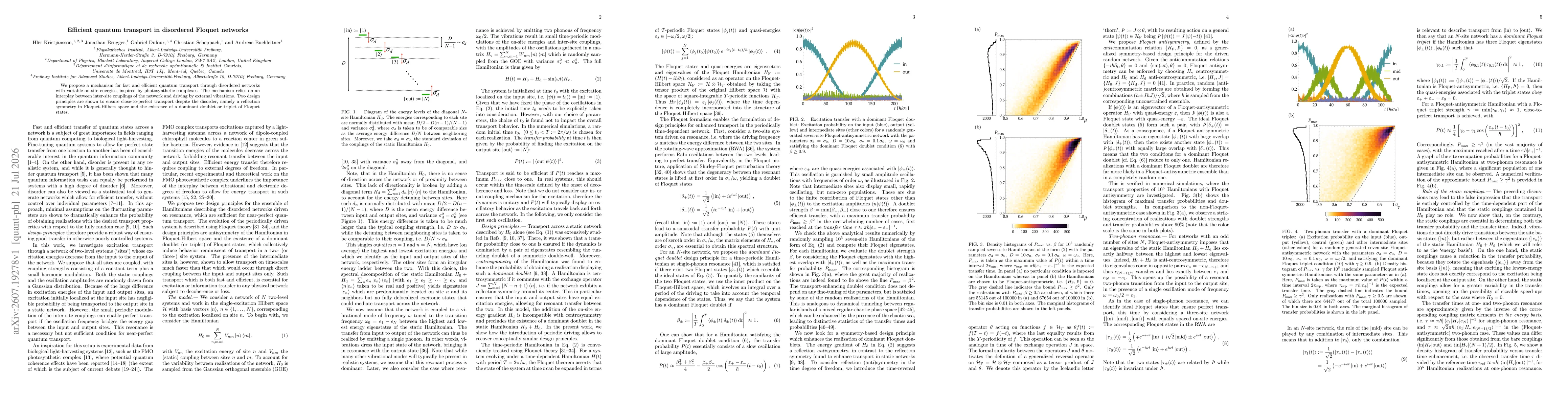 Thumbnail for Efficient quantum transport in disordered Floquet networks