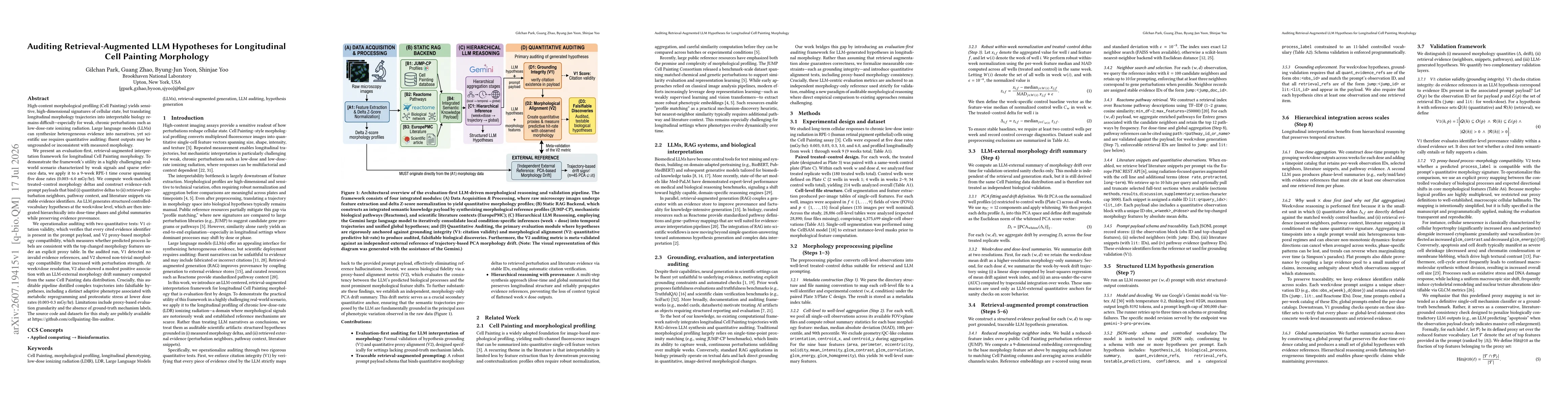 Thumbnail for Auditing Retrieval-Augmented LLM Hypotheses for Longitudinal Cell Painting Morphology