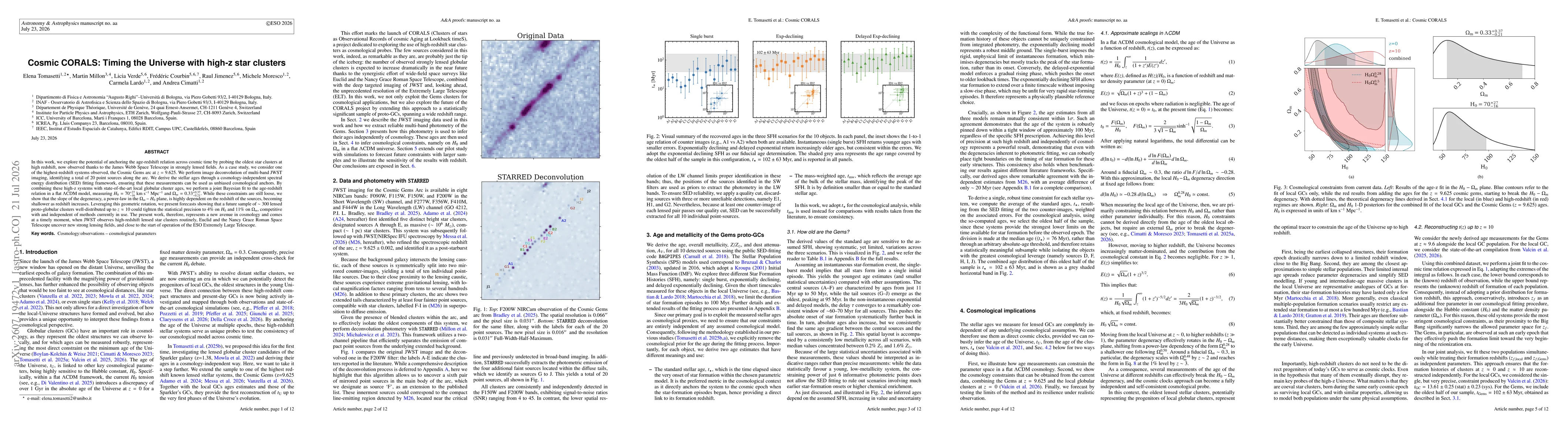Thumbnail for Cosmic CORALS: Timing the Universe with high-z star clusters