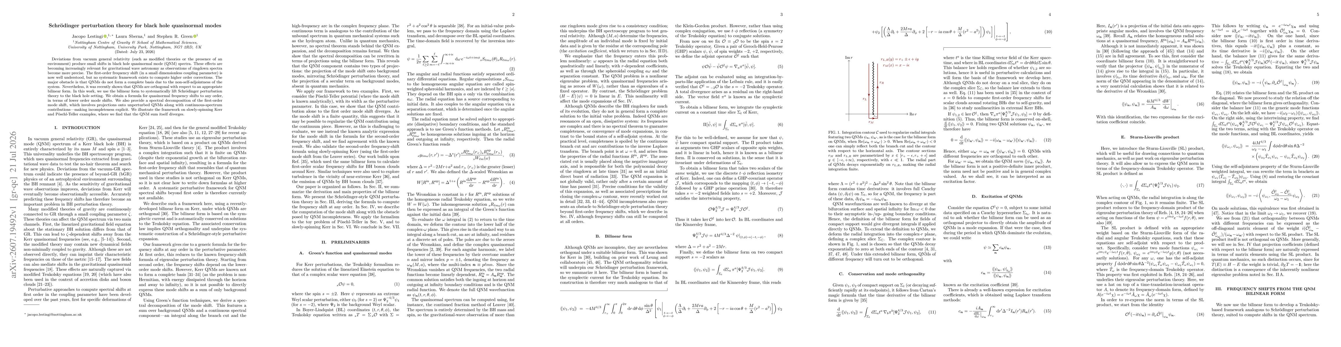 Thumbnail for Schrödinger perturbation theory for black hole quasinormal modes