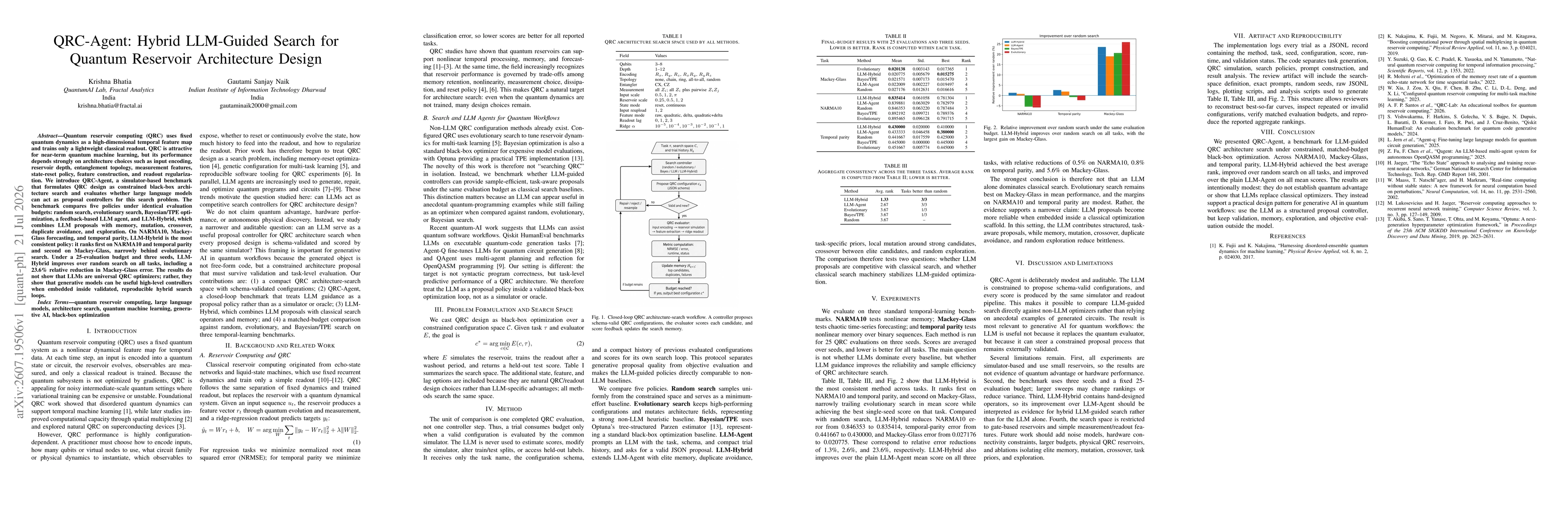 Thumbnail for Hybrid LLM-Guided Search for Quantum Reservoir Architecture Design