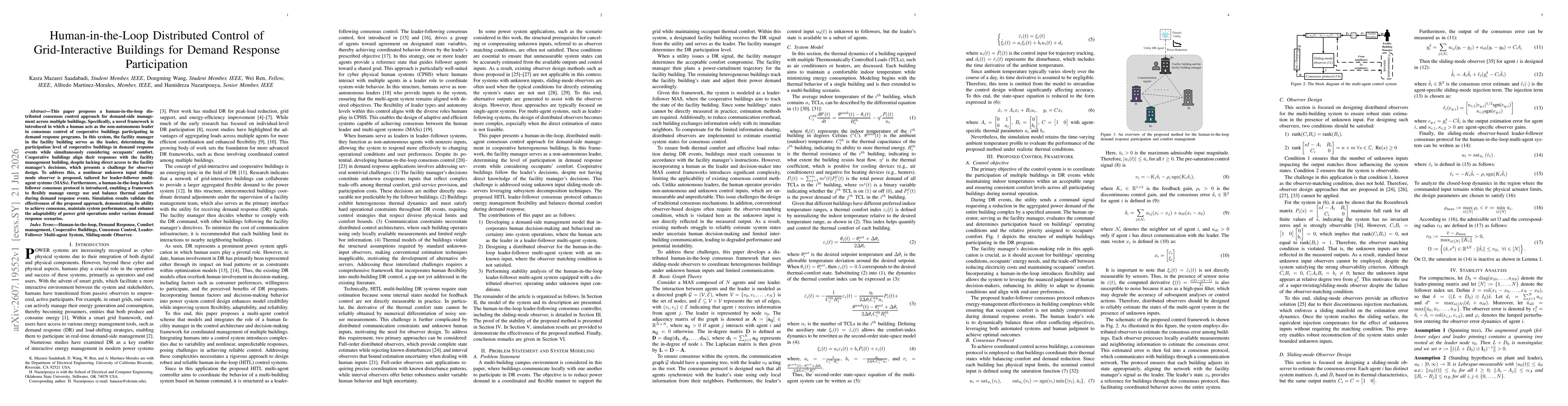 Thumbnail for Human-in-the-Loop Distributed Control of Grid-Interactive Buildings for Demand Response Participation