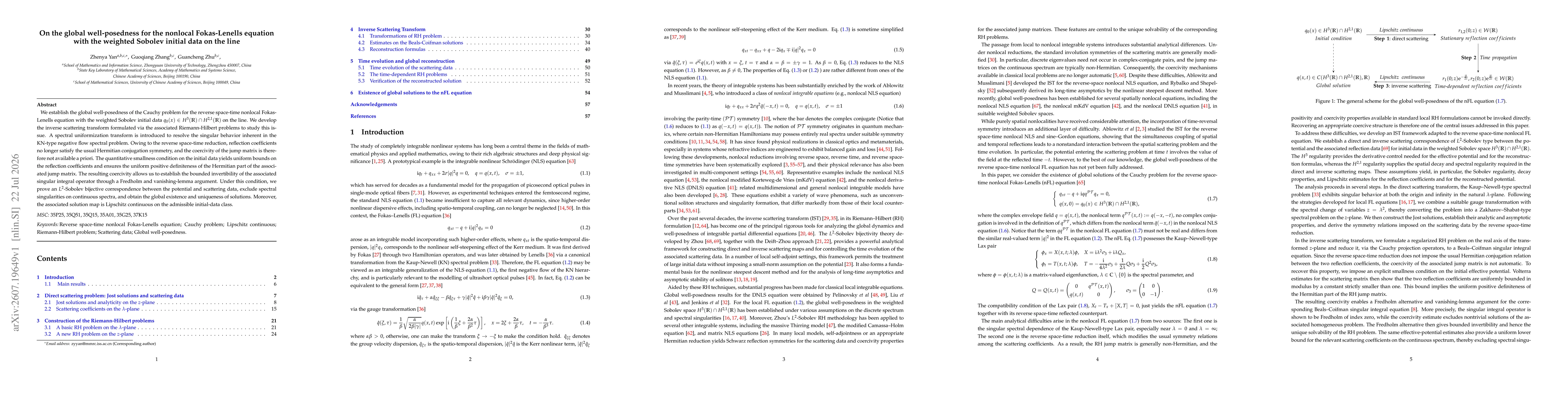 Thumbnail for On the global well-posedness for the nonlocal Fokas-Lenells equation with the weighted Sobolev initial data on the line