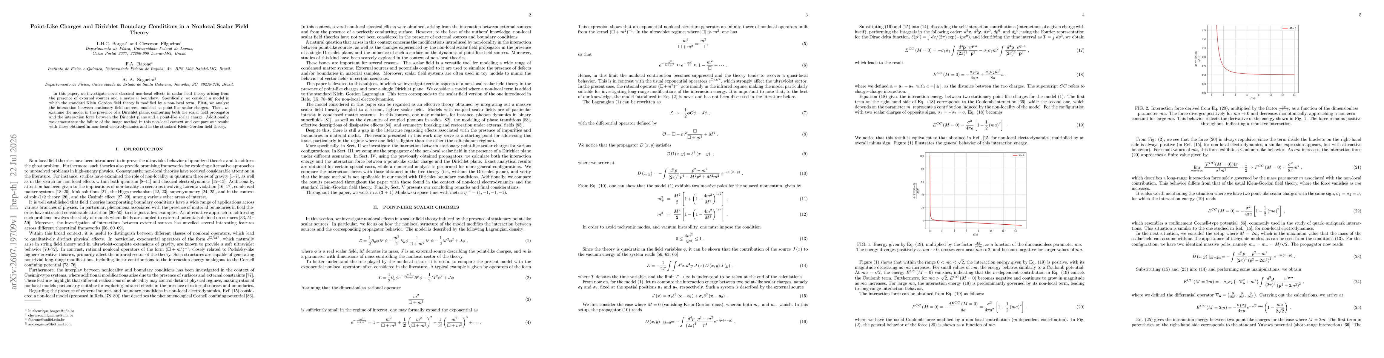 Thumbnail for Point-Like Charges and Dirichlet Boundary Conditions in a Nonlocal Scalar Field Theory