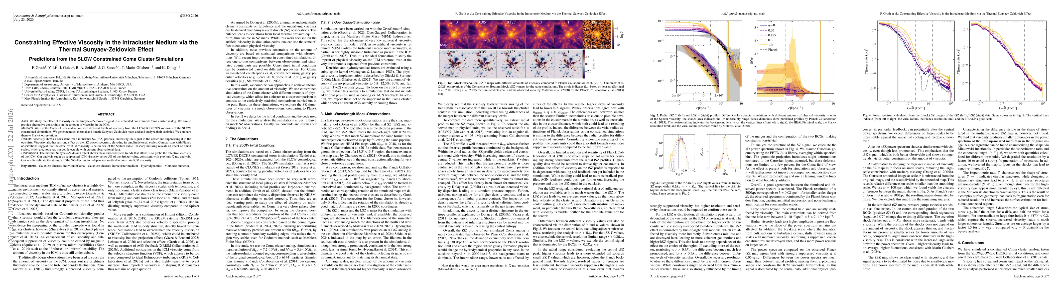 Thumbnail for Constraining Effective Viscosity in the Intracluster Medium via the Thermal Sunyaev-Zeldovich Effect -- Predictions from the SLOW Constrained Coma Cluster Simulations