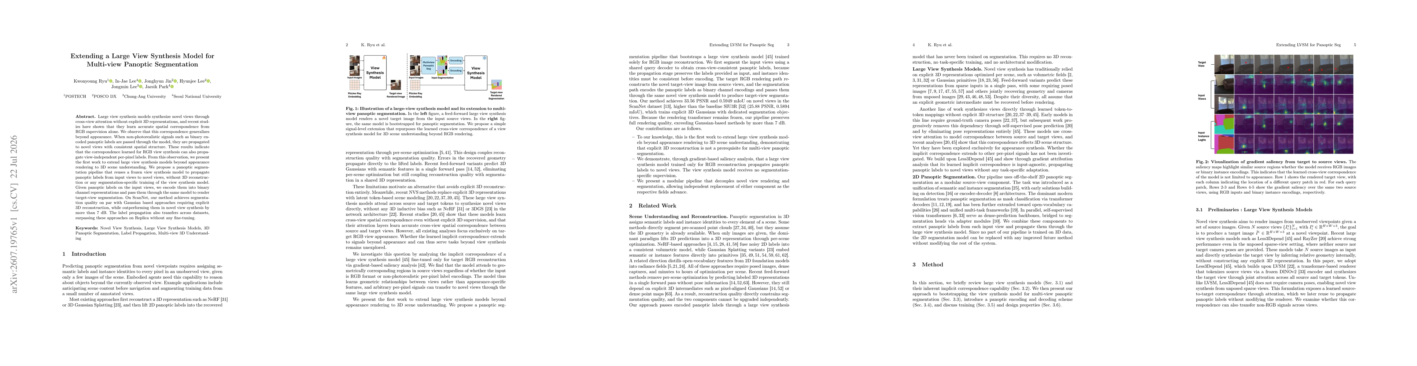 Thumbnail for Extending a Large View Synthesis Model for Multi-view Panoptic Segmentation
