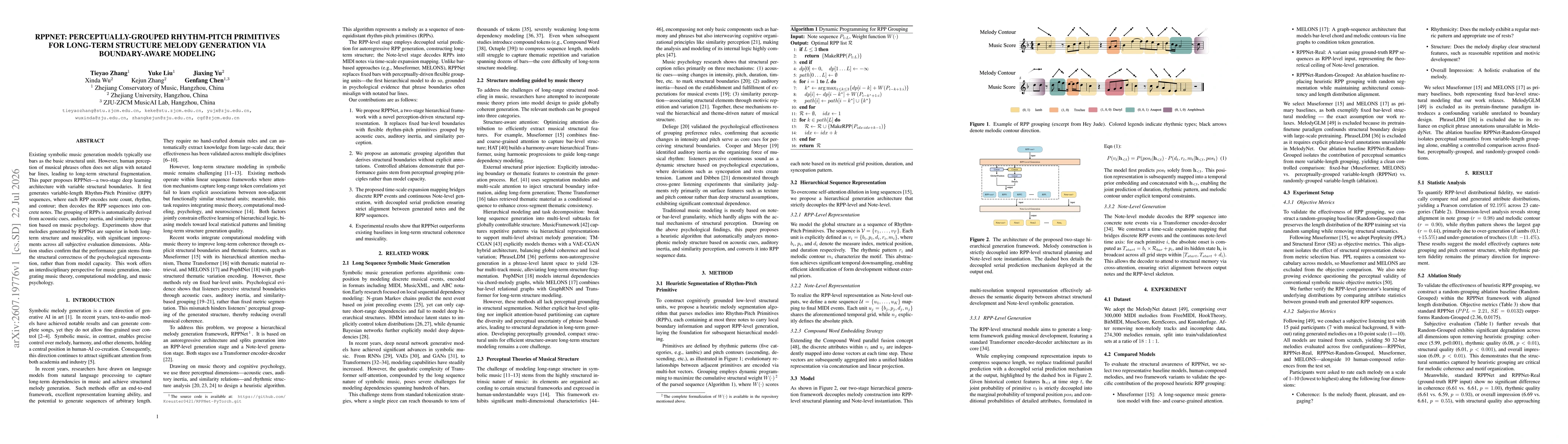 Thumbnail for RPPNet: Perceptually-Grouped Rhythm-Pitch Primitives for Long-Term Structure Melody Generation via Boundary-Aware Modeling
