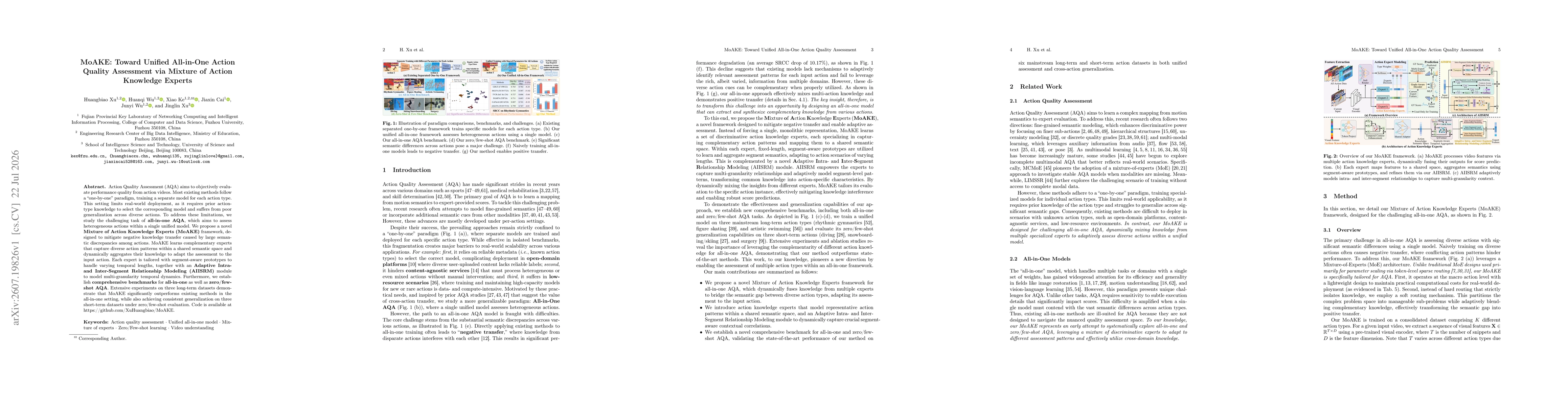 Thumbnail for MoAKE: Toward Unified All-in-One Action Quality Assessment via Mixture of Action Knowledge Experts