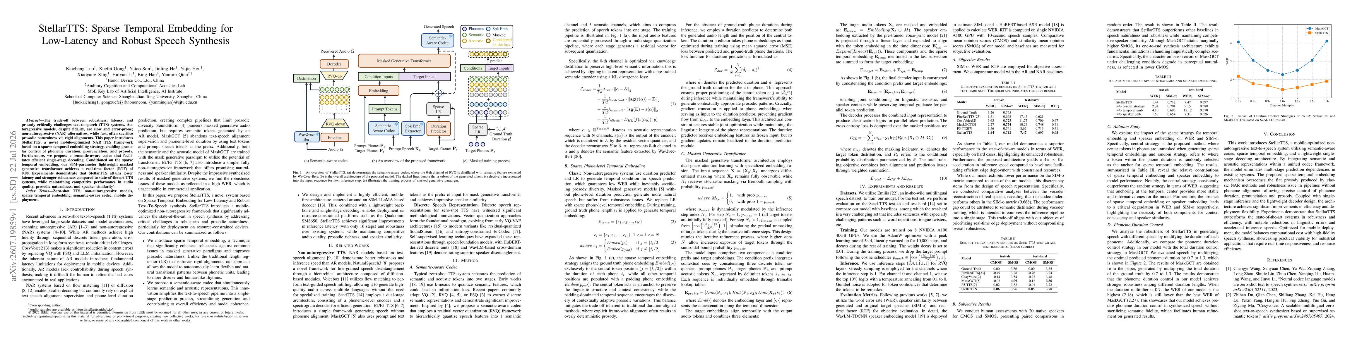 Thumbnail for StellarTTS: Sparse Temporal Embedding for Low-Latency and Robust Speech Synthesis