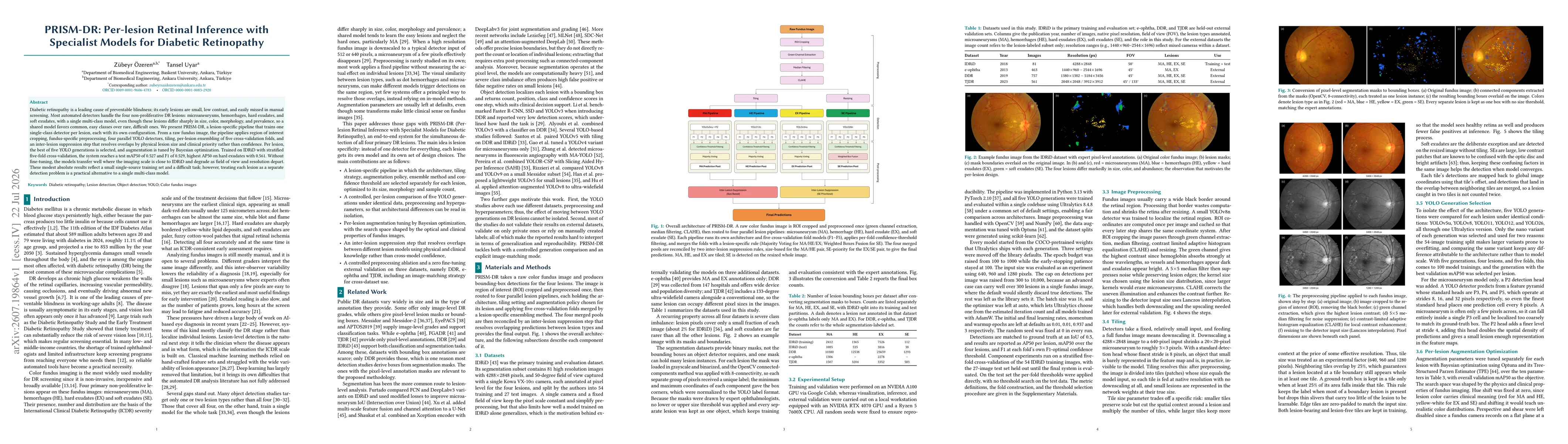 Thumbnail for PRISM-DR: Per-lesion Retinal Inference with Specialist Models for Diabetic Retinopathy