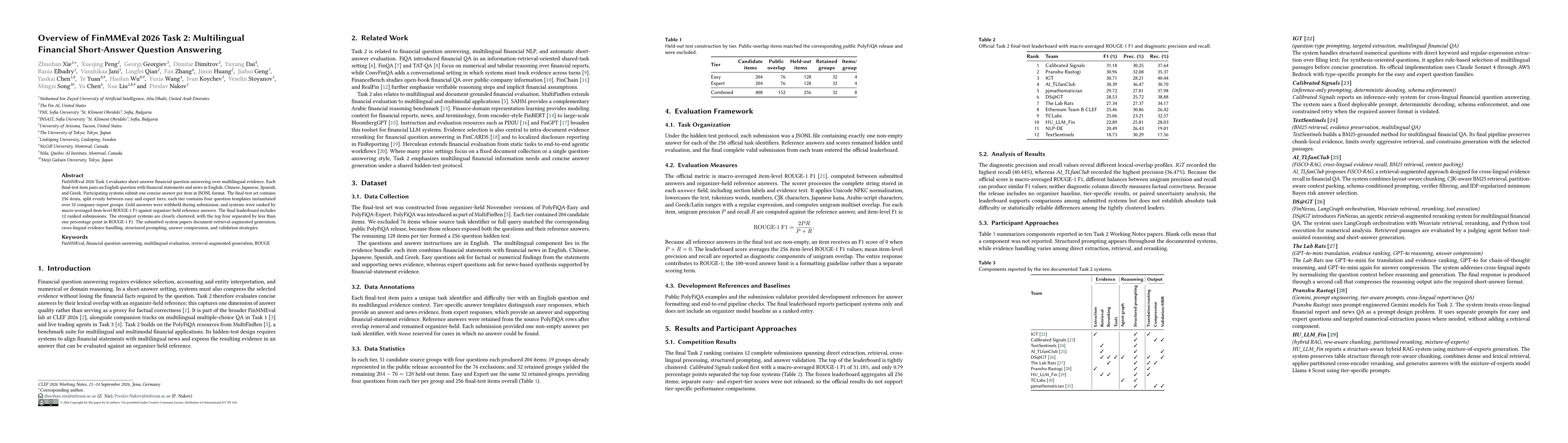 Thumbnail for Overview of FinMMEval 2026 Task 2: Multilingual Financial Short-Answer Question Answering