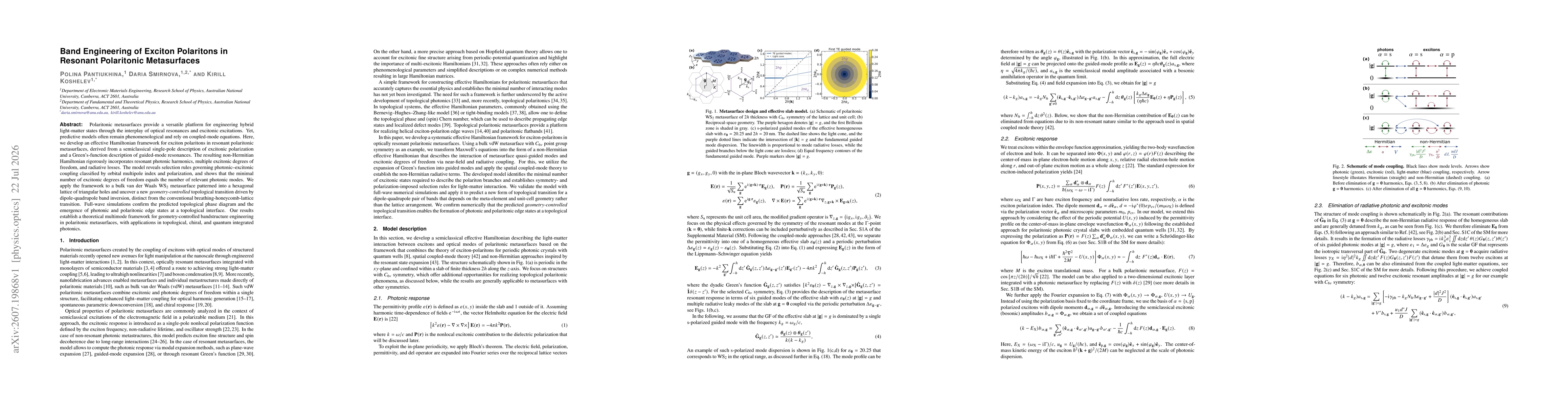 Thumbnail for Band Engineering of Exciton Polaritons in Resonant Polaritonic Metasurfaces