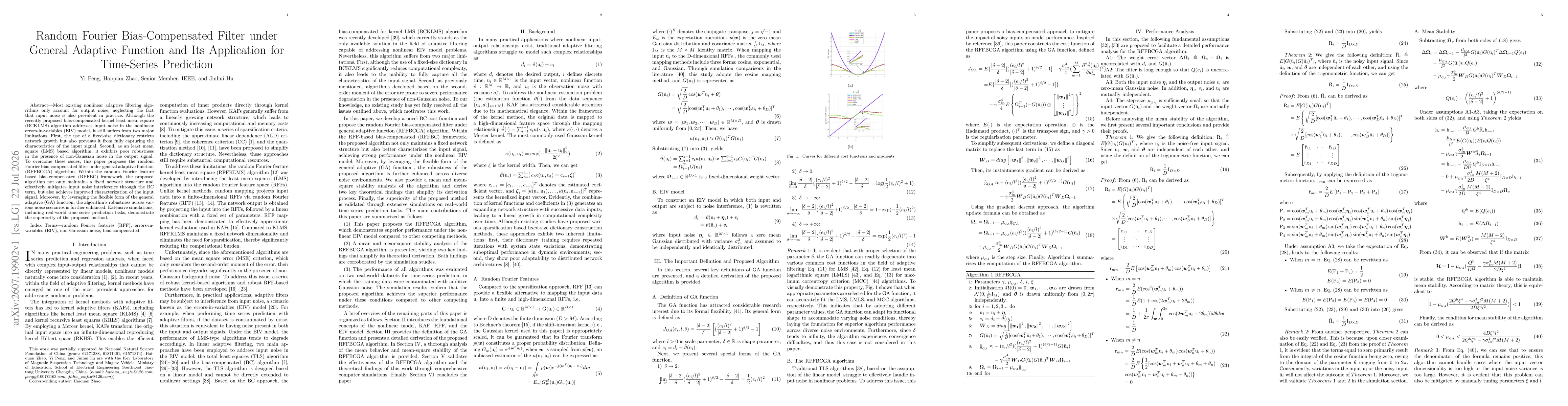 Thumbnail for Nonlinear Bias-Compensated Adaptive Filter and Its Application for Time-Series Prediction