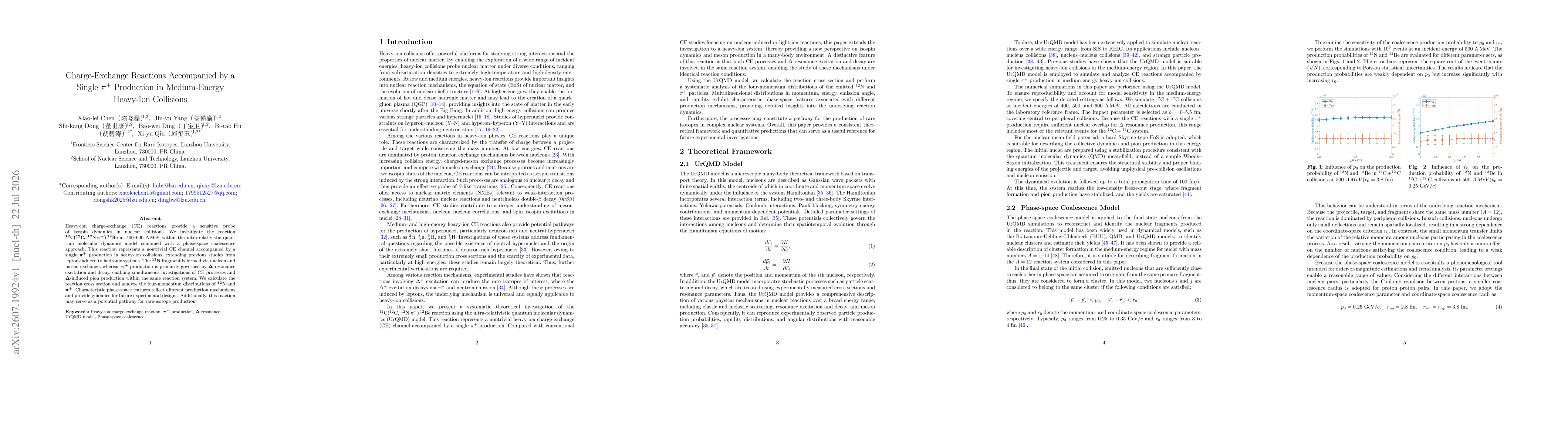 Thumbnail for Charge-Exchange Reactions Accompanied by a Single $π^+$ Production in Medium-Energy Heavy-Ion Collisions