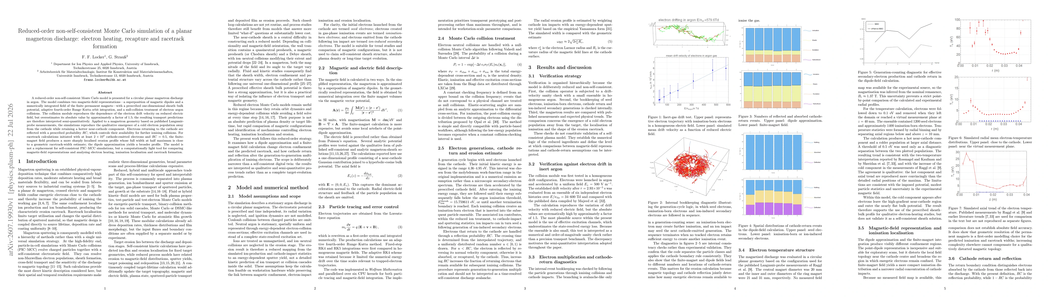 Thumbnail for Reduced-order non-self-consistent Monte Carlo simulation of a planar magnetron discharge: electron heating, recapture and racetrack formation