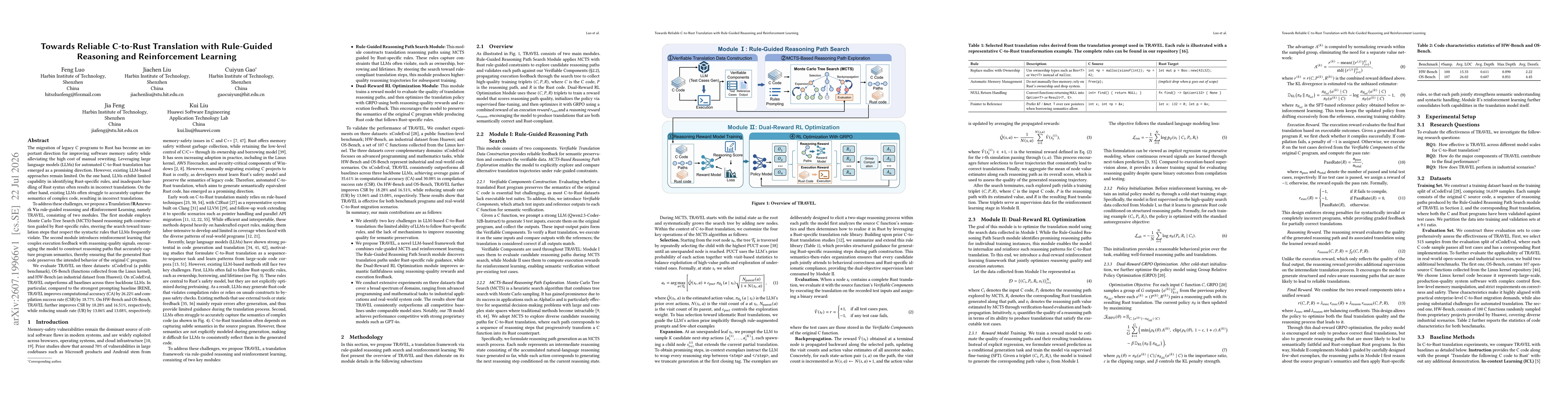 Thumbnail for Towards Reliable C-to-Rust Translation with Rule-Guided Reasoning and Reinforcement Learning