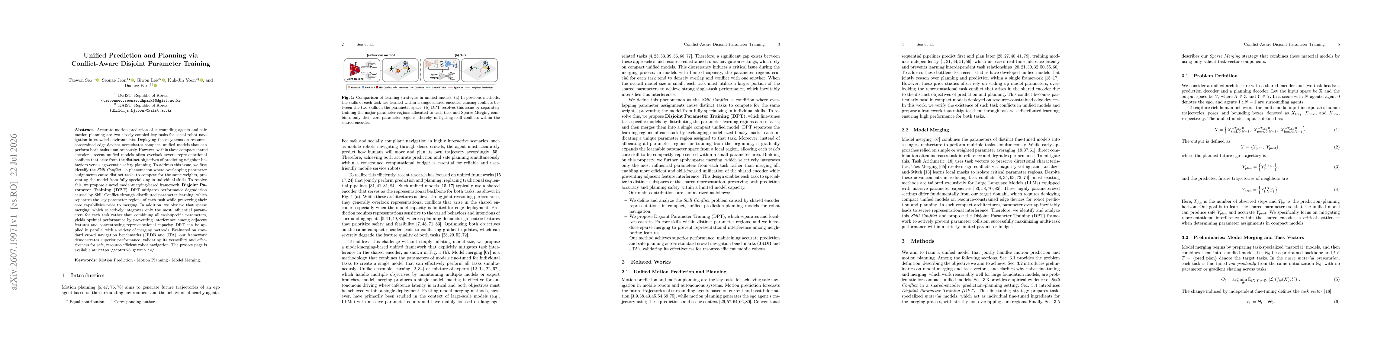 Thumbnail for Unified Prediction and Planning via Conflict-Aware Disjoint Parameter Training