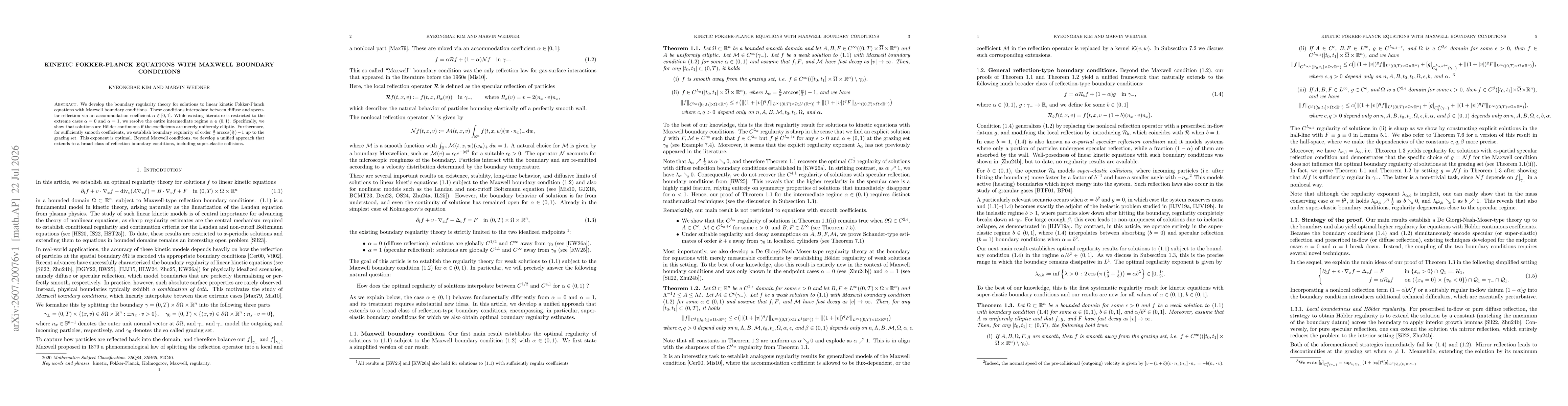 Thumbnail for Kinetic Fokker-Planck equations with Maxwell boundary conditions