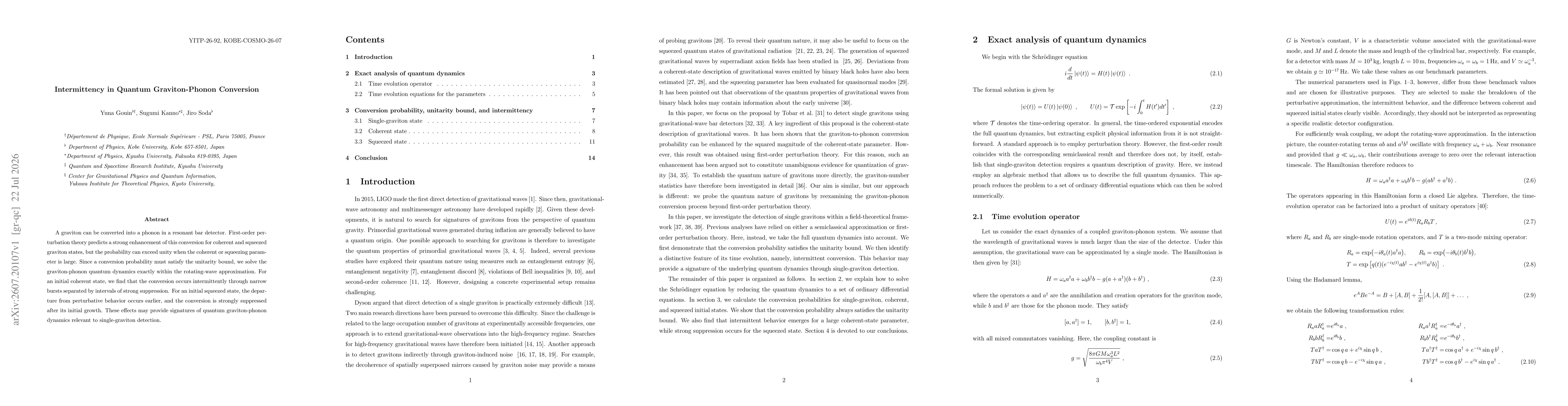 Thumbnail for Intermittency in Quantum Graviton-Phonon Conversion