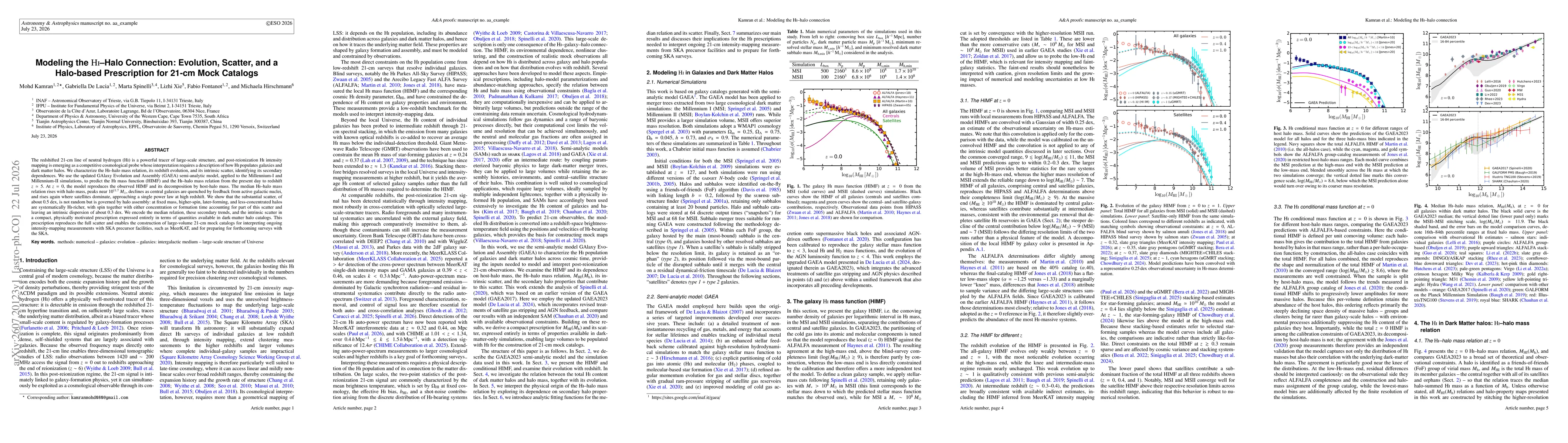 Thumbnail for Modeling the HI-Halo Connection: Evolution, Scatter, and a Halo-based Prescription for 21-cm Mock Catalogs