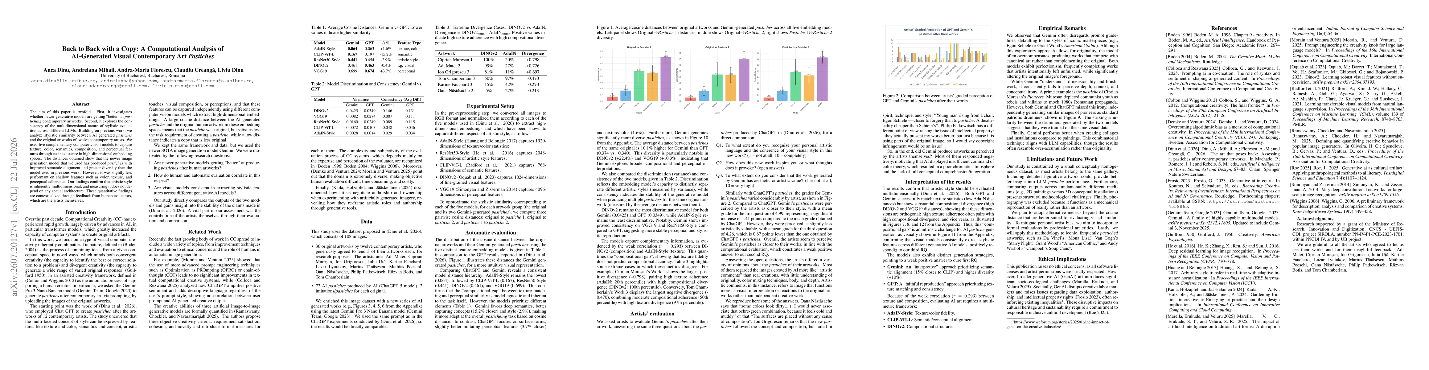 Thumbnail for Back to Back with a Copy: A Computational Analysis of AI-Generated Visual Contemporary Art Pastiches