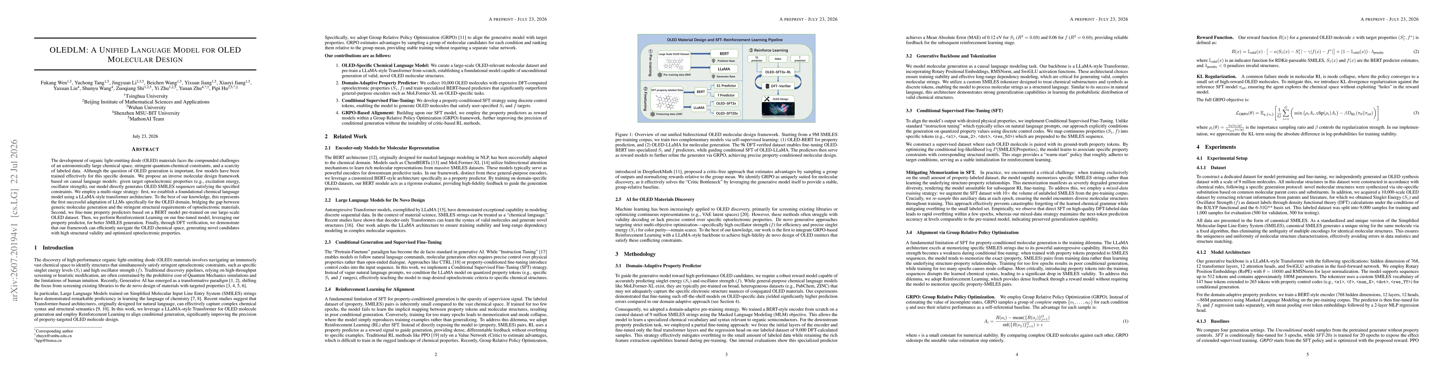 Thumbnail for OLEDLM: A Unified Language Model for OLED Molecular Design