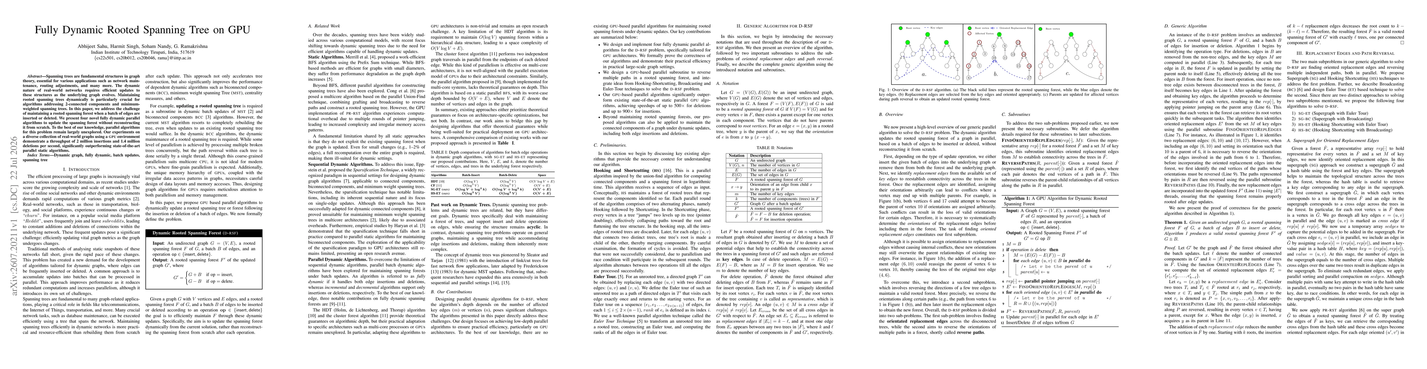Thumbnail for Fully Dynamic Rooted Spanning Tree on GPU