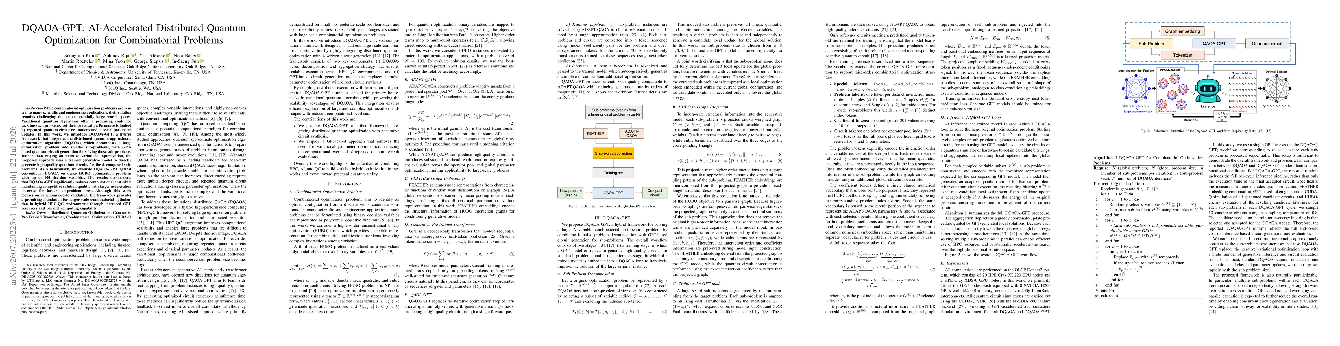 Thumbnail for DQAOA-GPT: AI-Accelerated Distributed Quantum Optimization for Combinatorial Problems