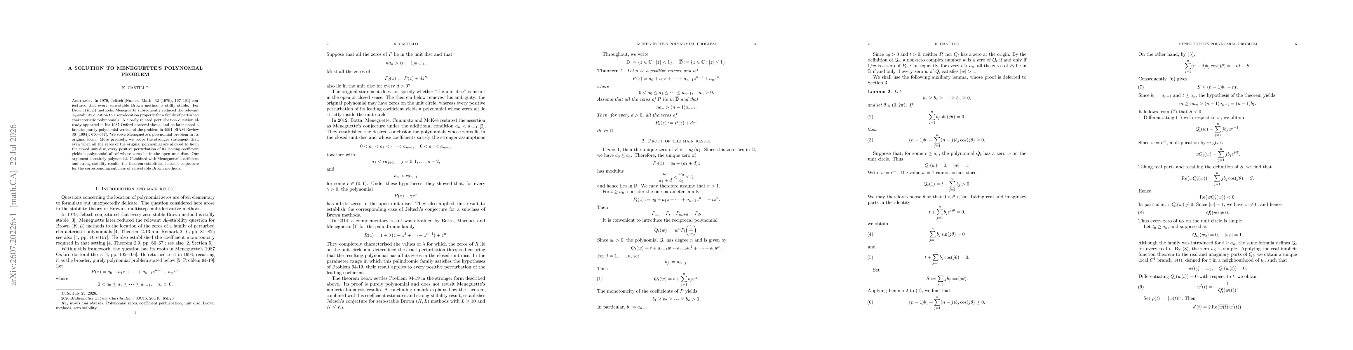 Thumbnail for A solution to Meneguette's polynomial problem