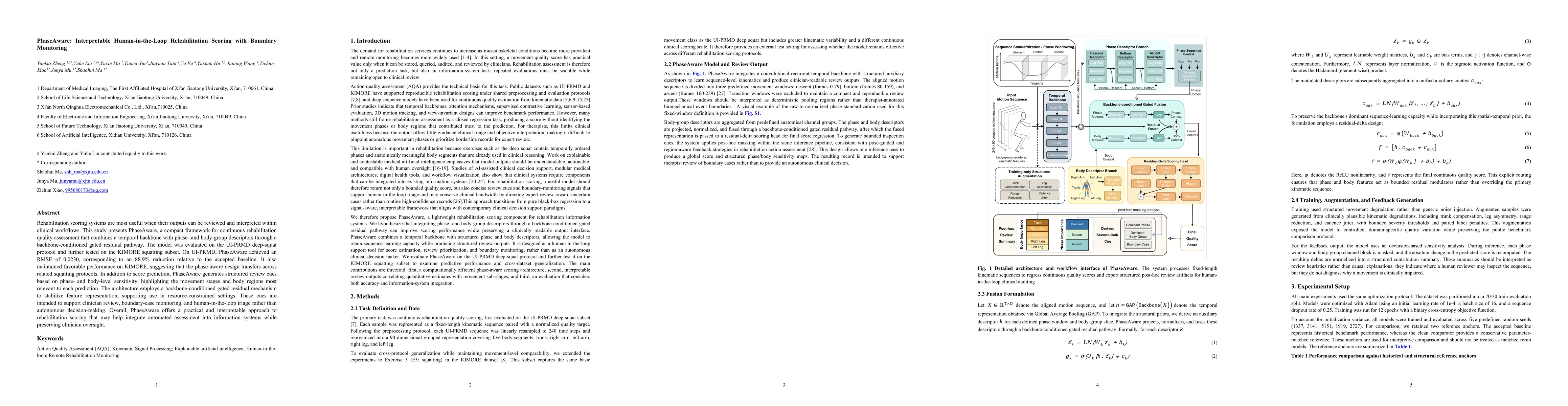Thumbnail for PhaseAware: Interpretable Human-in-the-Loop Rehabilitation Scoring with Boundary Monitoring
