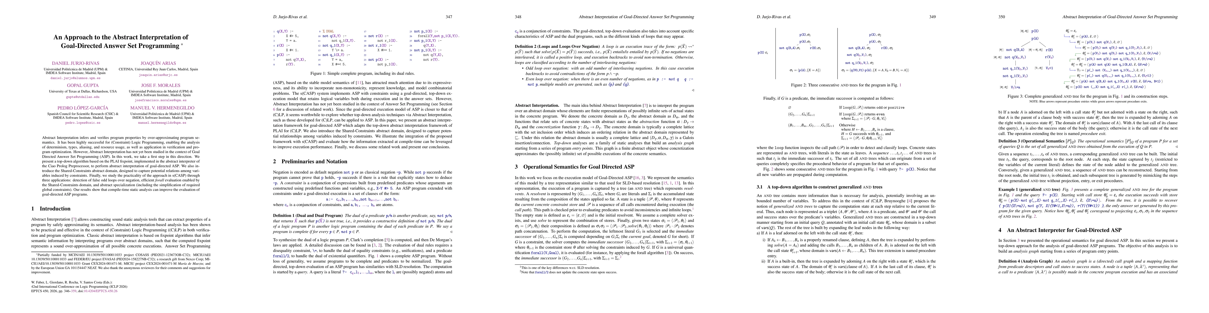 Thumbnail for An Approach to the Abstract Interpretation of Goal-Directed Answer Set Programming