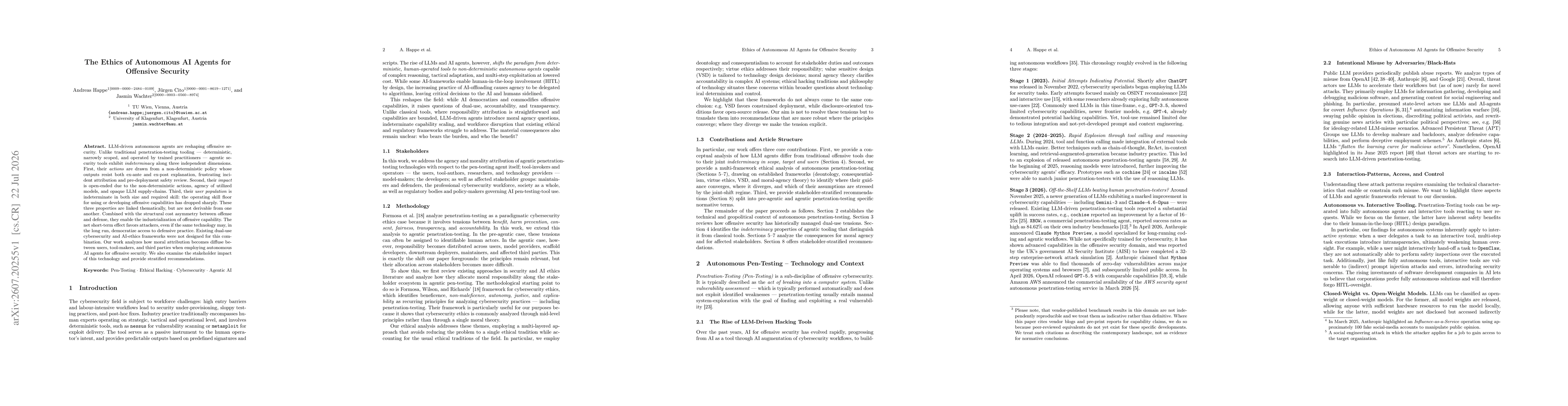 Thumbnail for The Ethics of Autonomous AI Agents for Offensive Security
